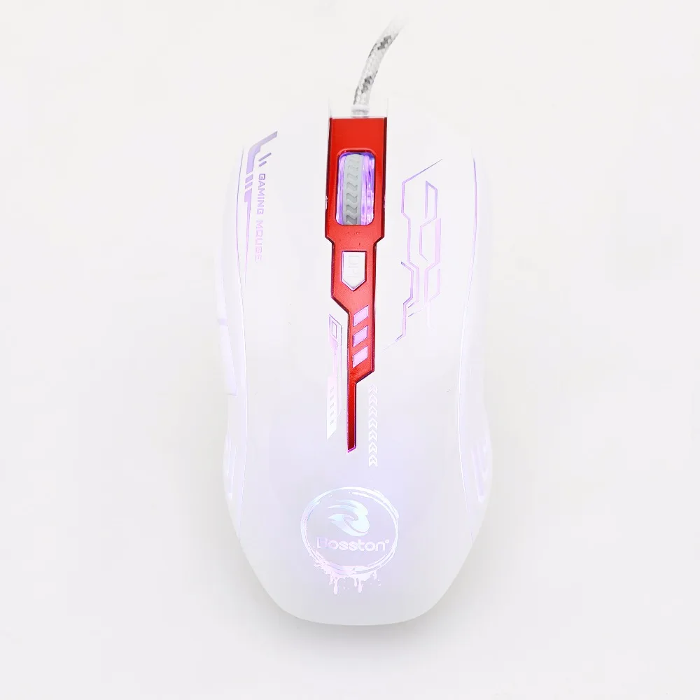 Bosston игровая мышь с дыхательный светильник 6 клавиш 2400 dpi оптическая компьютерная USB мышь для ноутбука Настольный GM200