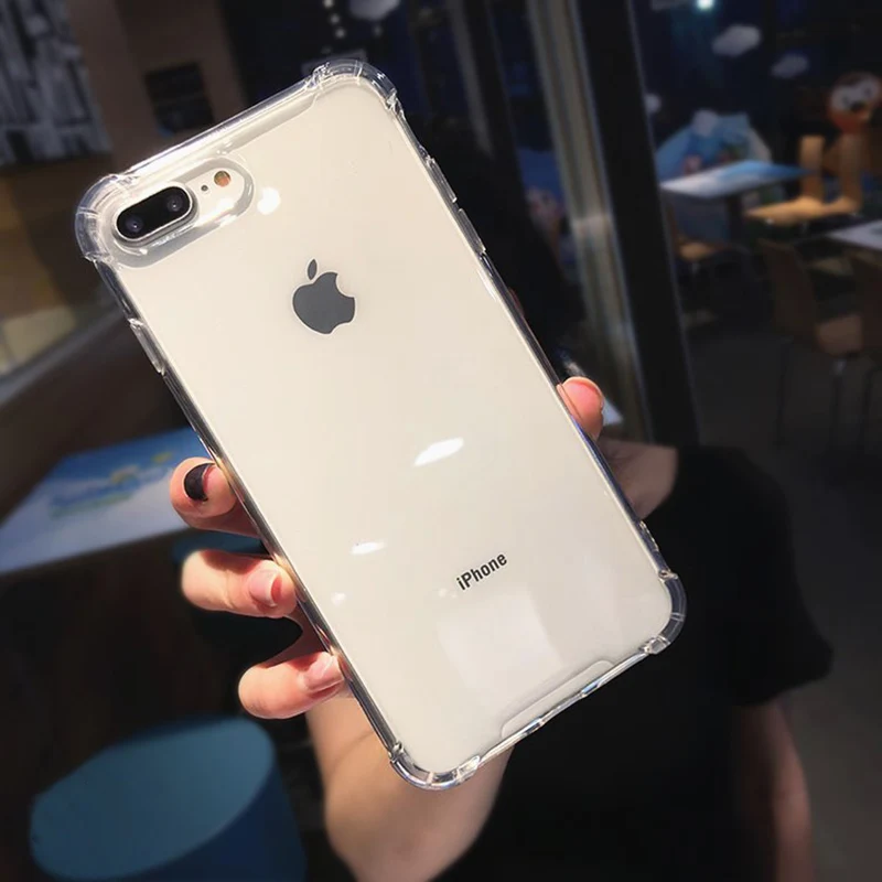 ТПУ противоударный бампер прозрачный силиконовый чехол для телефона iPhone 11 X XS XR Max