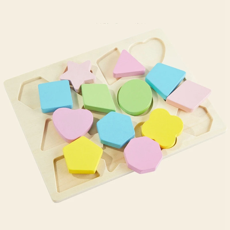 

Wooden 3D Toys Child Learning Kids Baby Colorful Wooden Blocks Educational Toy for Children Christmas Gift