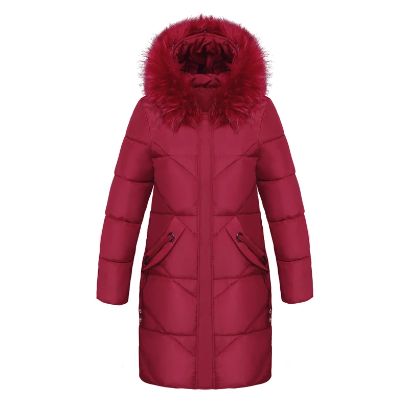 

Plus Size 6XL Middle-Aged Women Winter Jacket Hooded Fur Collar Long Parka Women Down Cotton Coat Women Thicken Warm Overcoat