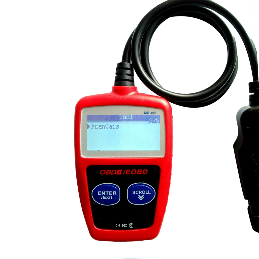 Считыватель кодов OBD2 MS309 сканер OBDII EOBD CAN инструмент для диагностики двигателя