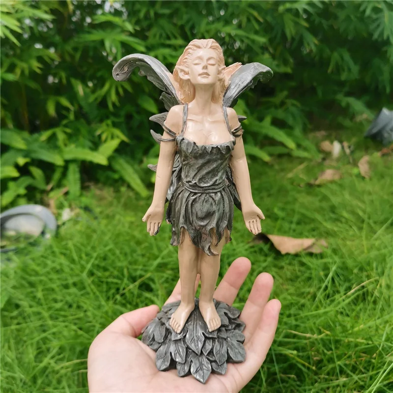 

Статуя Ангела ручная роспись сказочные изделия из смолы уличное ландшафтное украшение для сада двора лужайки CLH @ 8
