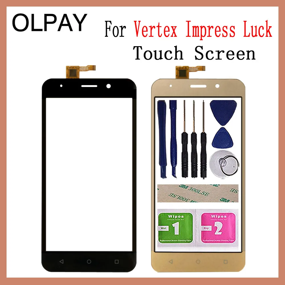 Стекло для сенсорного экрана мобильного телефона 5,0 ''дюйма для Vertex impress Luck, сенсорная панель дигитайзера, переднее стекло, датчик объектива