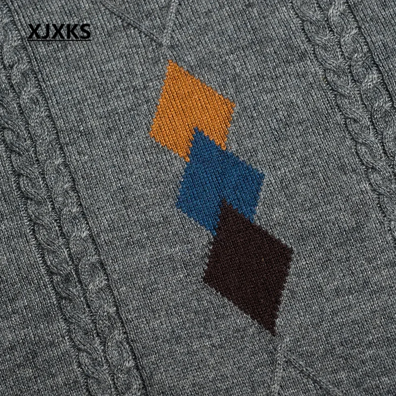 Шерстяной вязаный свитер XJXKS мужской жилет без рукавов Осень-зима 2020 новый