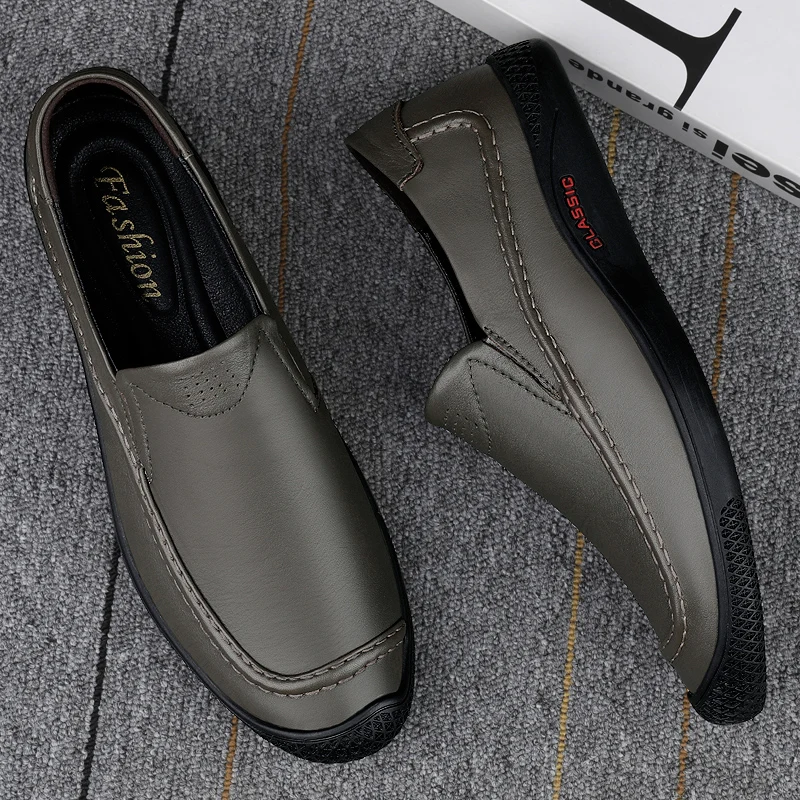 

Leather Large Size Cross-border Peas Shoes Casual Business Shoes Soft Comfortable Fashionable Trendy