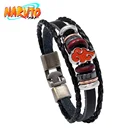 Браслеты Наруто, классические кожаные с пряжкой из нержавеющей стали металлический Шарм-браслет, мужские, женские, унисекс, ювелирные изделия, подарок на день рождения, новинка 2021