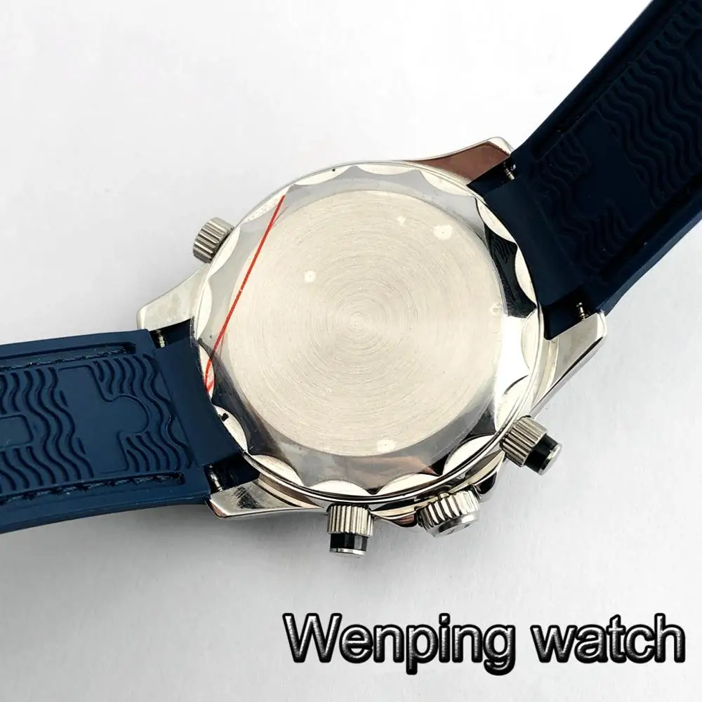 Часы мужские кварцевые с керамическим циферблатом и хронографом 41 мм|Кварцевые