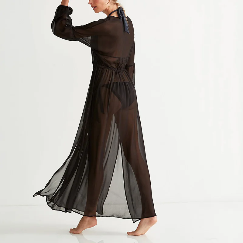 Женское шифоновое пляжное платье длинное летнее Пляжная туника|Женские платья| |