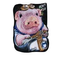 diy large embroidery big pig animal cartoon patches for clothing ee 44