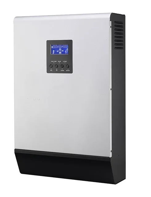 Серебристый 5KVA 5000W солнечных батарей по ограничению на использование опасных материалов в производстве электрического и электронного оборудования Синусоидальная волна 220VAC Выход встроенным ШИМ-48 V 50A за максимальной точкой мощности, Солнечный контроллер заряда - Цвет: Серебристый