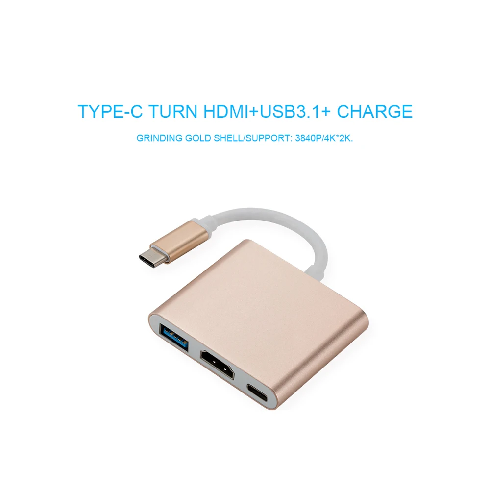 Usb c HDMI Type Hdmi mac 3.1 Converter Adapter Typec to hdmi HDMI/USB 3.0/Type-C Aluminum For Apple Macbook adapter | Электроника