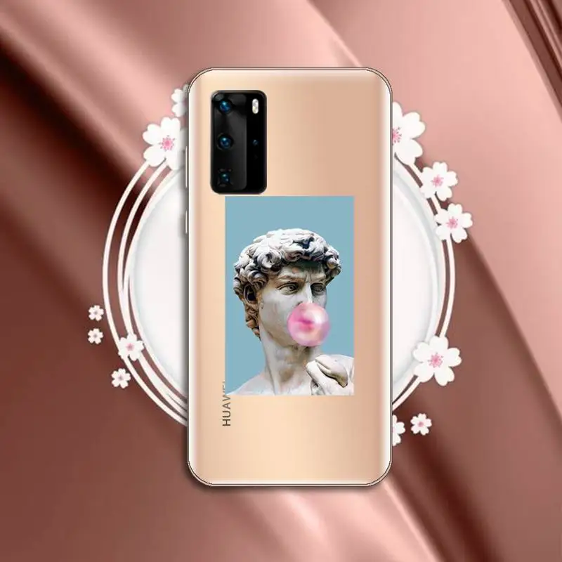 

Great Art Aesthetic David Mona Lisa Phone Case Transparent for Huawei P honor 8 10i 20 30 40 smart 2019