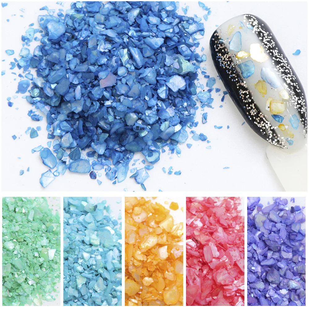 BearPaw дизайн ногтей Сделай Сам блестящая ракушка нерегулярные хлопья блёстки