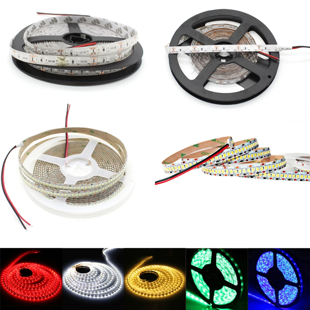 

Flexible LED Strip Lights 600LED/5M SMD 2835 LED Strips Non-Waterproof/Waterproof DC 12V White/Warm white/Red/Green/Blue