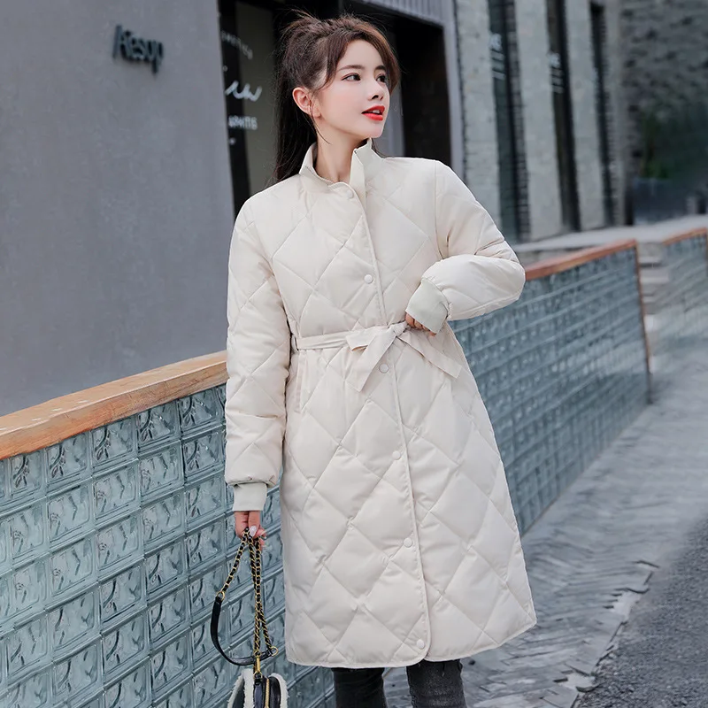 Clothing for Jacket Women Long Cotton The New Korean Version Stand-up Collar Large