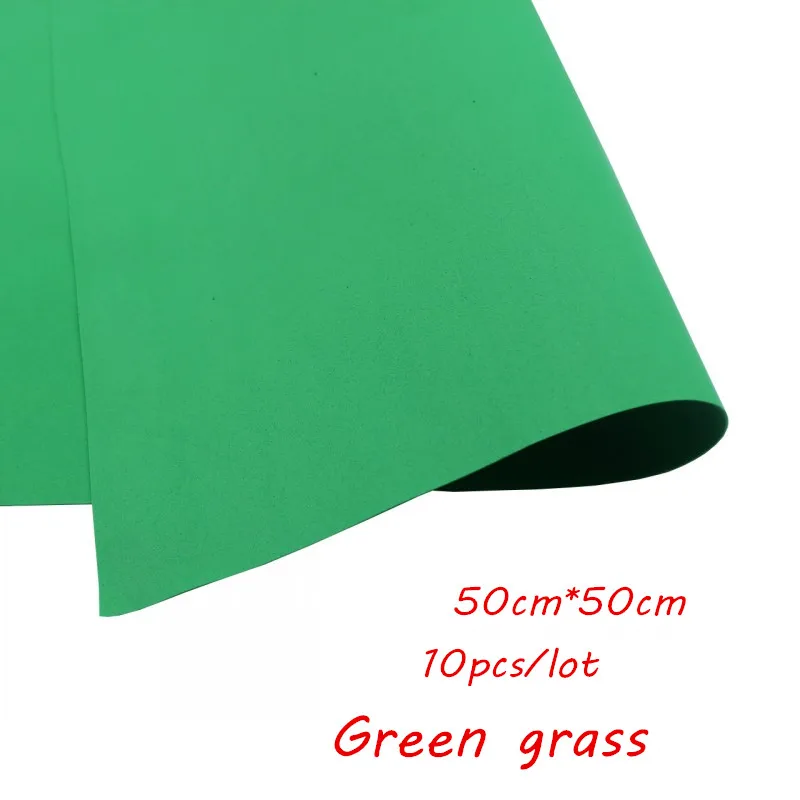 Green grass 10 шт 50*50 см 0,8-1 мм Ручная работа Скрапбукинг Ремесло Скрапбукинг оберточная EVA губка пена бумага для цветочного фона DIY вечерние украшения - Цвет: Green grass