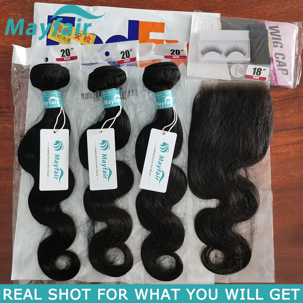 Объемная волна пряди с закрытием бразильские вплетаемые волосы застежка двойной