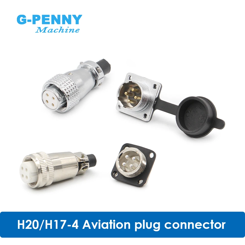 G-Penny 1.5kw 2.2kw 3.2kw CNC Spindle Motor Air Plug H17 H20 4pins Spindle Accessories Electric Spindle Motor Aviation Plug