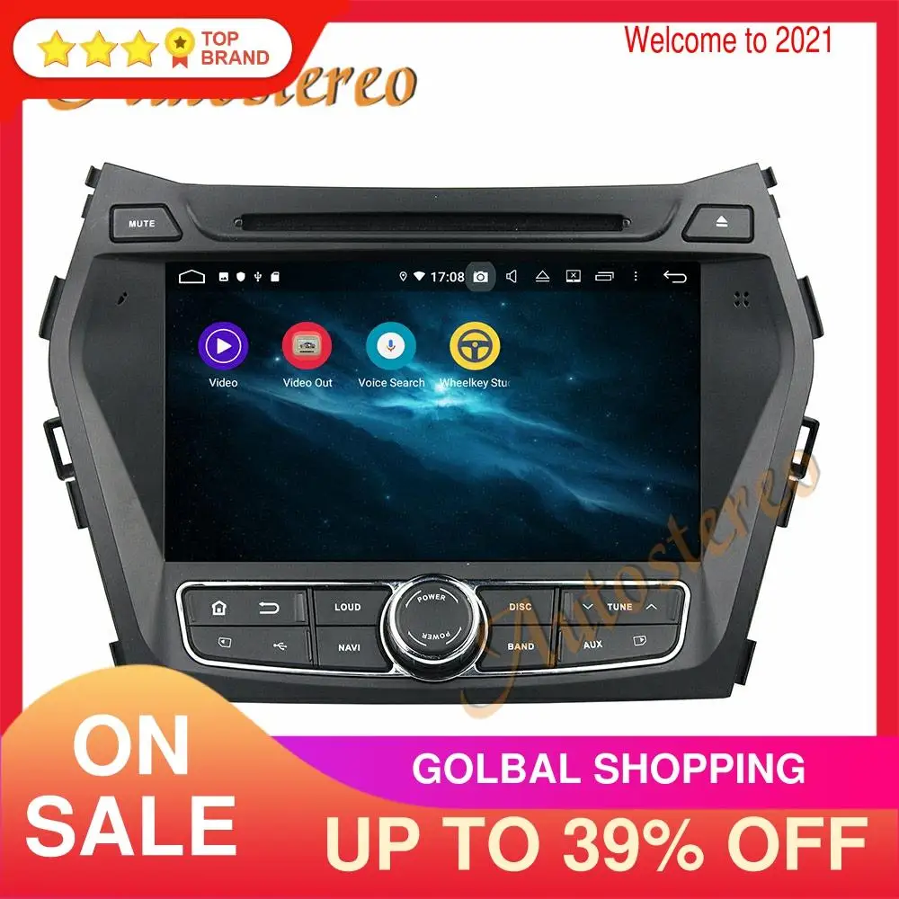 

Автомобильный DVD-плеер, Android 10,0 для Hyundai Santa Fe IX45 2014-2018, 64 ГБ, GPS-навигация, автомобильное радио, стерео, головное устройство, мультимедийный пле...