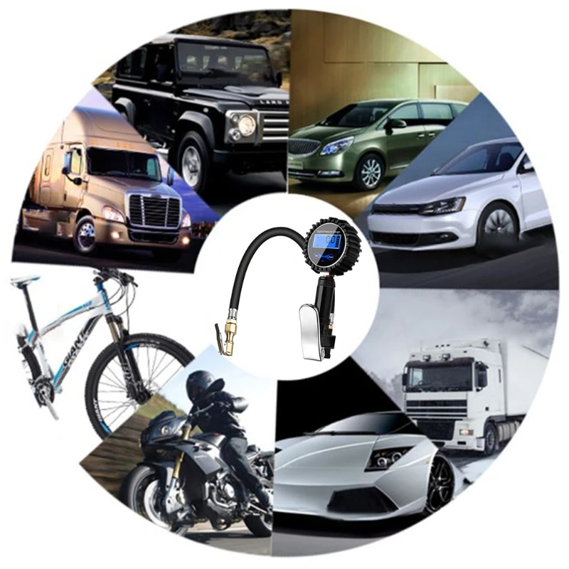 

M89B Digital Tyre Inflator with Pressure Gauge 0.1 Display Resolution 200 PSI Air Chuck & Compressor Accessories Heavy Duty