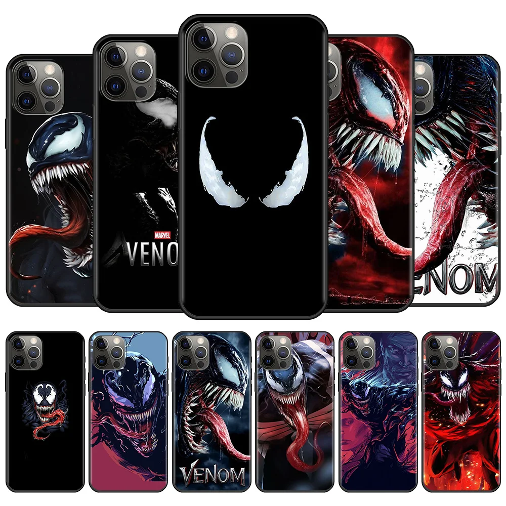 

Best Phone Case For Apple iPhone 11 13 12 Pro Max Mini X XS XR 6 6S 7 8 Plus 5 5S SE(2020) Coque Venom Marvel