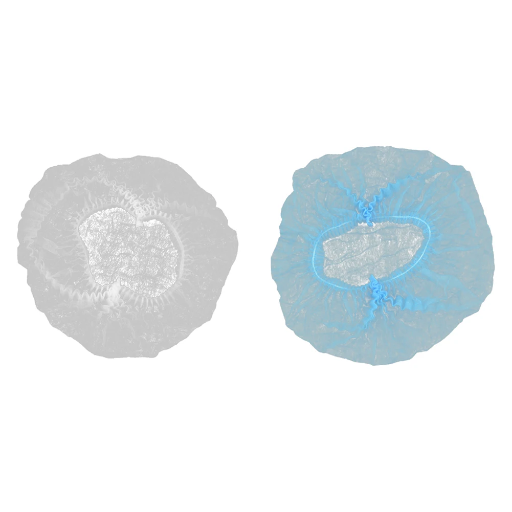 100 шт. Нетканая крышка с капюшоном одноразовые шапочки для душа плиссированная