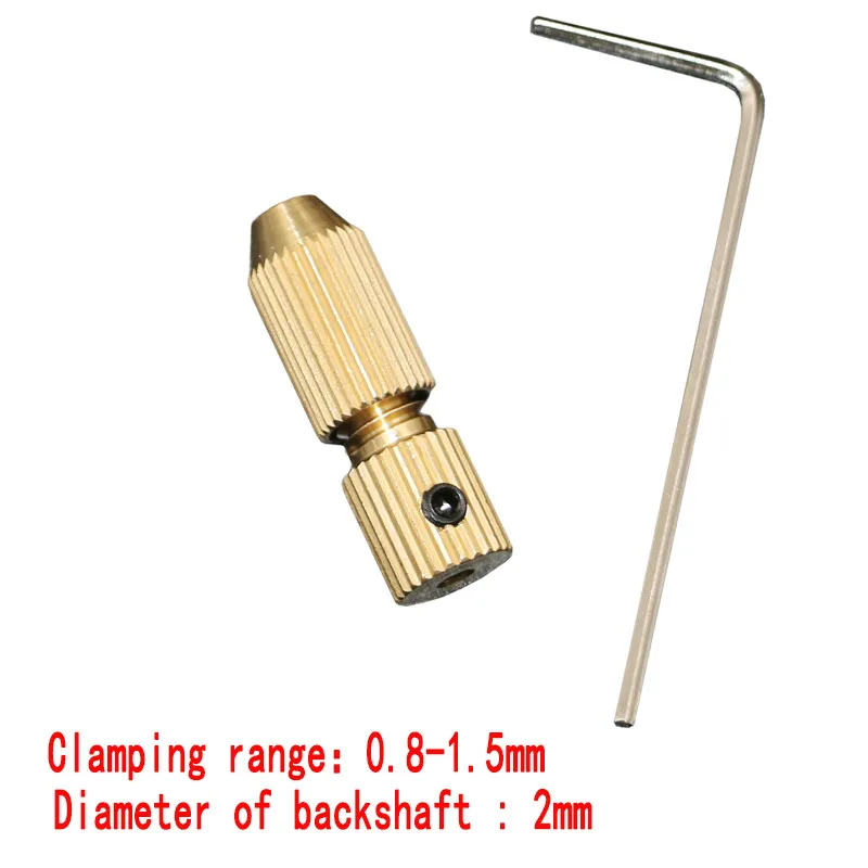 

2.0mm Brass Electric Motor Shaft Clamp Fixture Chuck Mini Small For 0.8mm-1.5mm Drill Micro Drill Bit Clamp Fixture Chuck