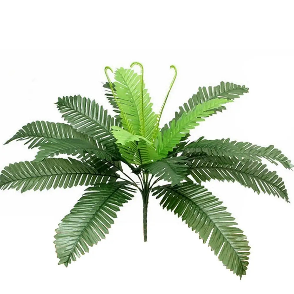 

Artificial Boston Fern Fake Leaf Flowers Green Leaves Silk Plastic Plant Foliage Home Decoration Ornament Craft High Quality Hot