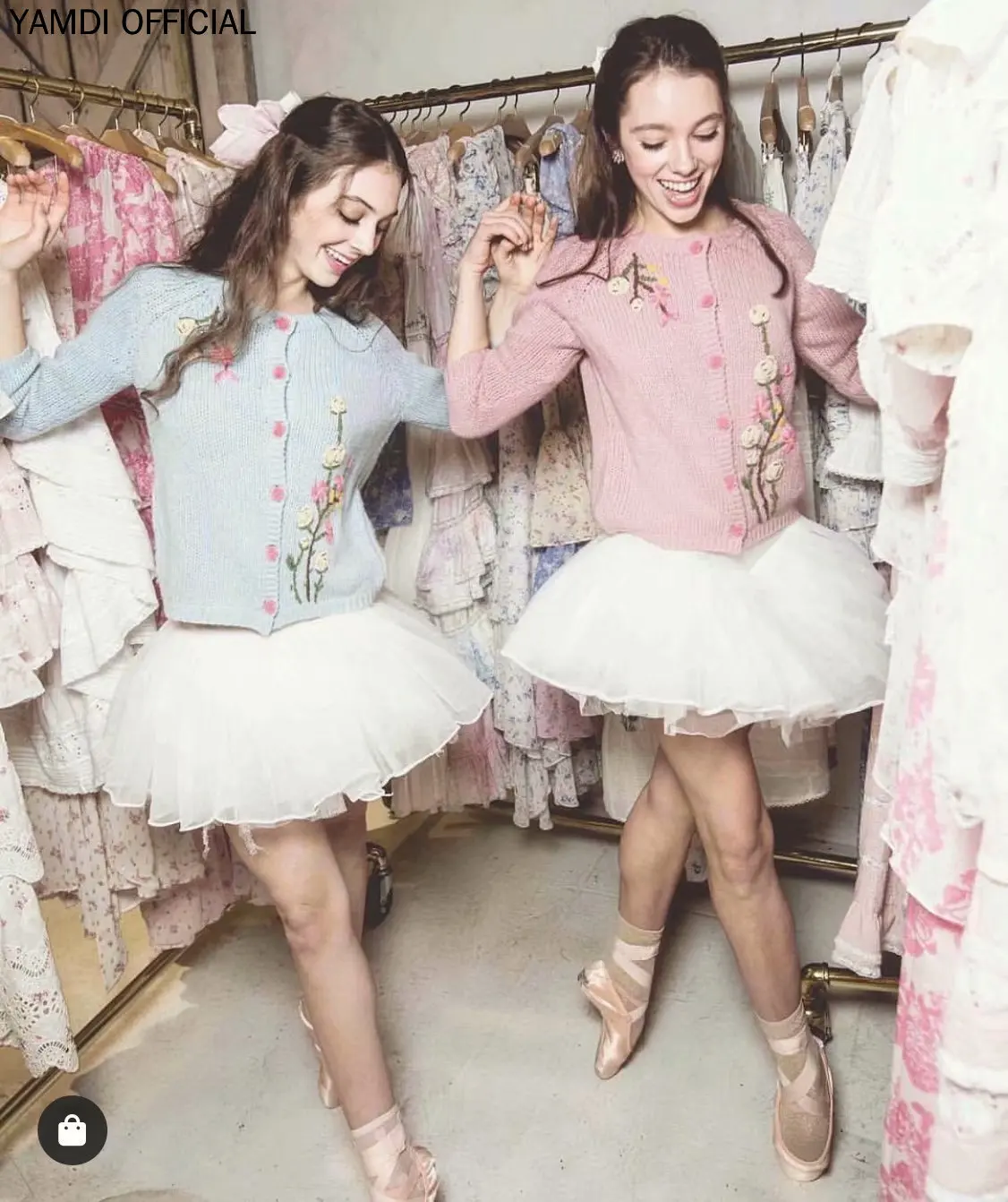 

YAMDI runway mohair cardigan sweater women 2019 blue floral embroidered sweaters winter fashion cardigan mujer new boho knitted