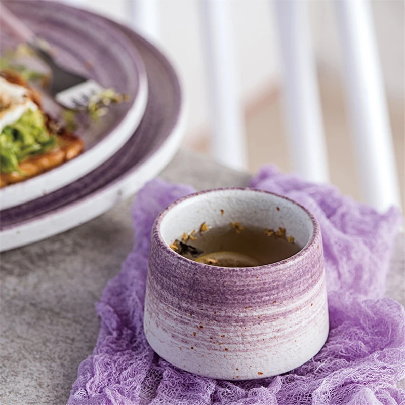 Керамическая кофейная чашка объемом 200 мл, скандинавский стиль, непринужденная, небольшая, керамическая чашка для чая, с грубой керамической отделкой и ручным окрашиванием в турецком стиле.