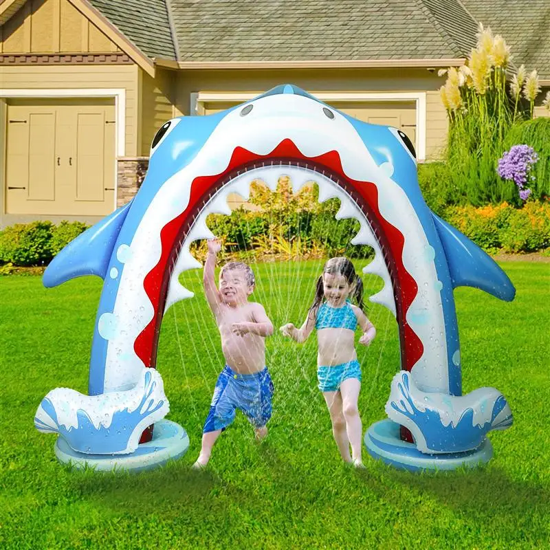 

Portable Kids-friendly Durable Yard Sprinkler Shark Shaped Sprinkler for Boys Kids Girls Toddlers