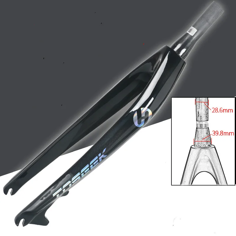 TOSEEK полный углеродное волокно Велосипедная вилка mtb 26/27 5/29er конические горный