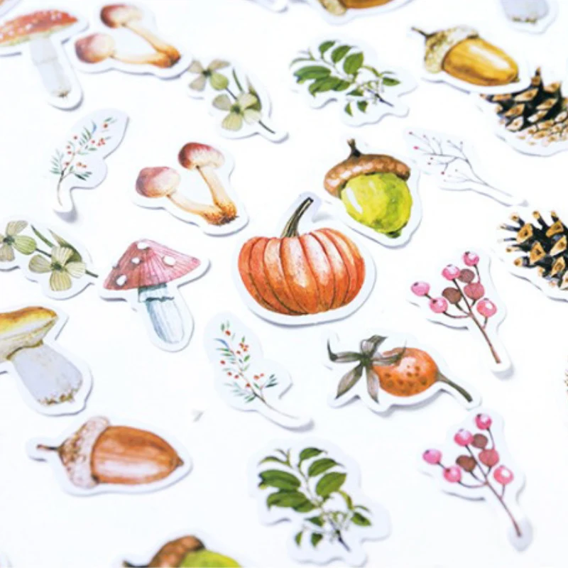 46pcs/set Forest Squirrel pinecone Stickers Kawaii Planner Decoration Scrapbooking Sticky School Supplies | Дом и сад