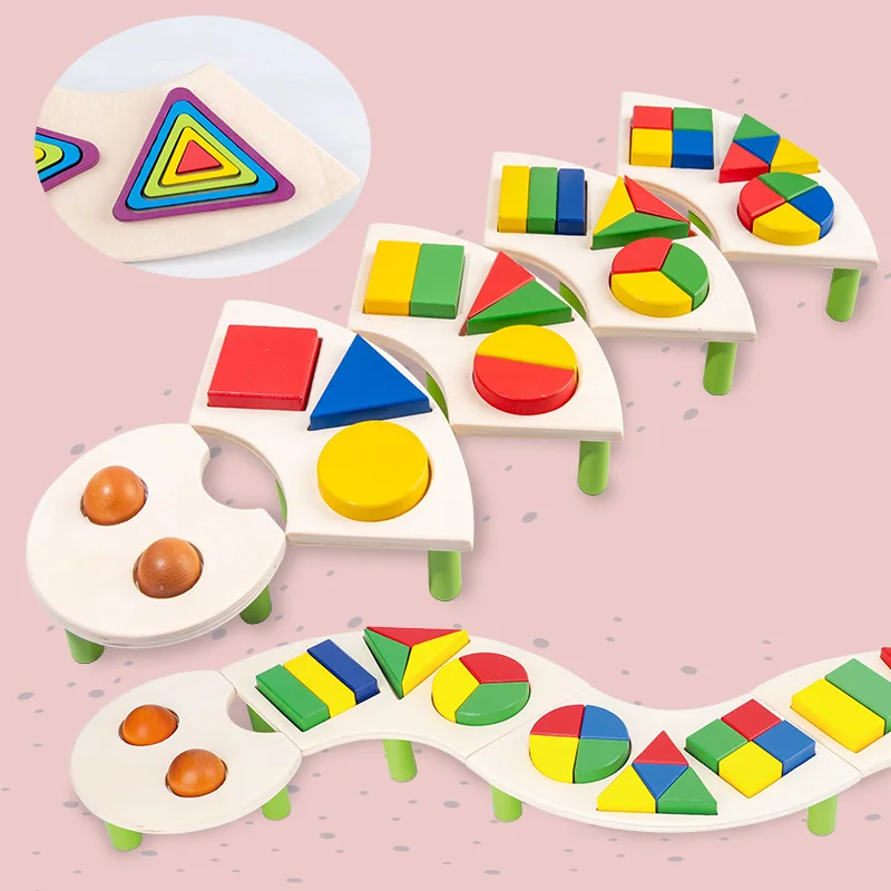 

Montessori Kids Wooden Puzzle Jigsaw Tangram for Children Baby Cartoon Traffic Puzzles Educational Learning Toys Teaching Aids