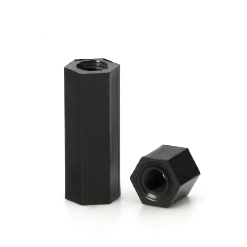 50 шт. черные шаговые винты шестигранные нейлоновые прокладки распорка колонка M2