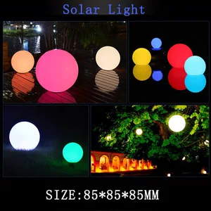 Солнечный Мощность светодиодный шар лампы Цвет изменение/Устойчивый RGB светильник Перезаряжаемые бассейн садовый Декор Светильник DFDS889