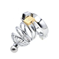 stainless steel bird man chastity device cage cock ring penis lock bondage restraint sex toy for male