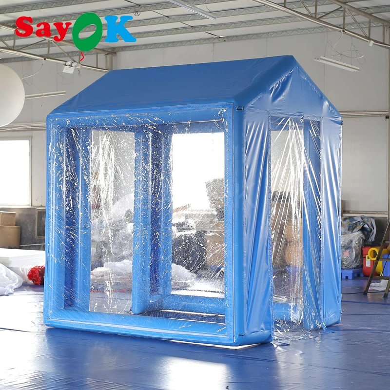 Герметичный синий надувной стерилизационный канал тент для дезинфекции туннель