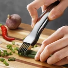 Нож для лука, чеснока, овощей, резак для резки лука, чеснока, томатов, измельчители, слайсер, инструменты для готовки, Шелковый нож