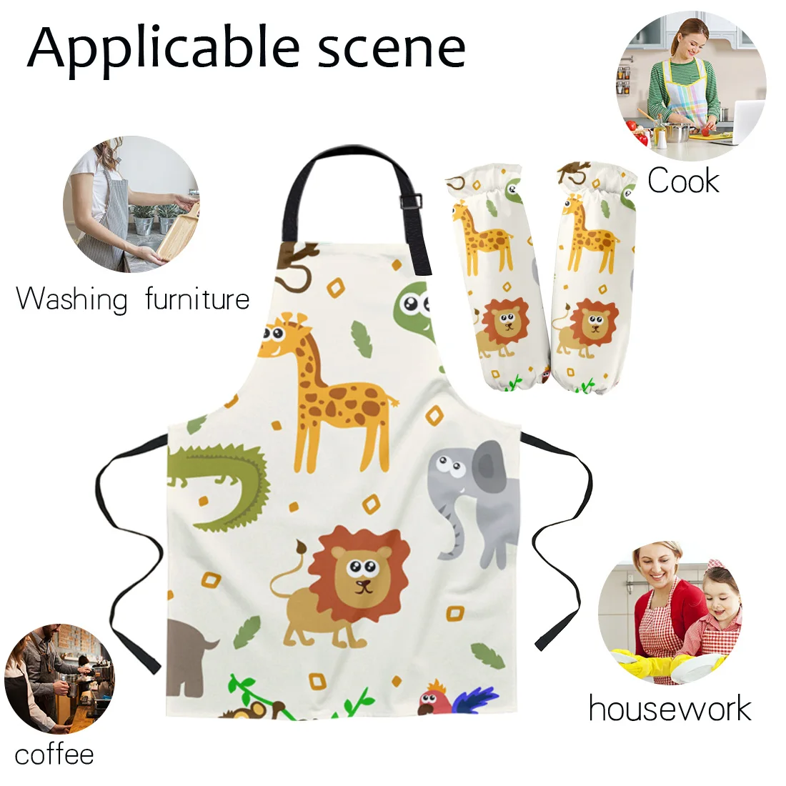 Набор фартуков Африка Индийский Слон кухонный нагрудник духовка митенки для