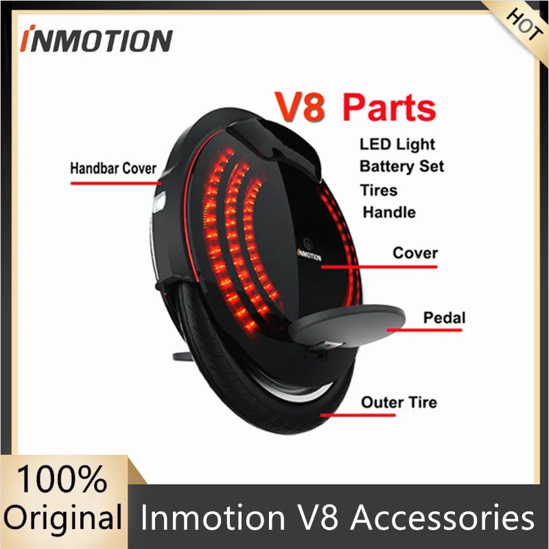 Корпус Корпуса Inmotion V8 защитная крышка ручка регулируемая батарея двигателя