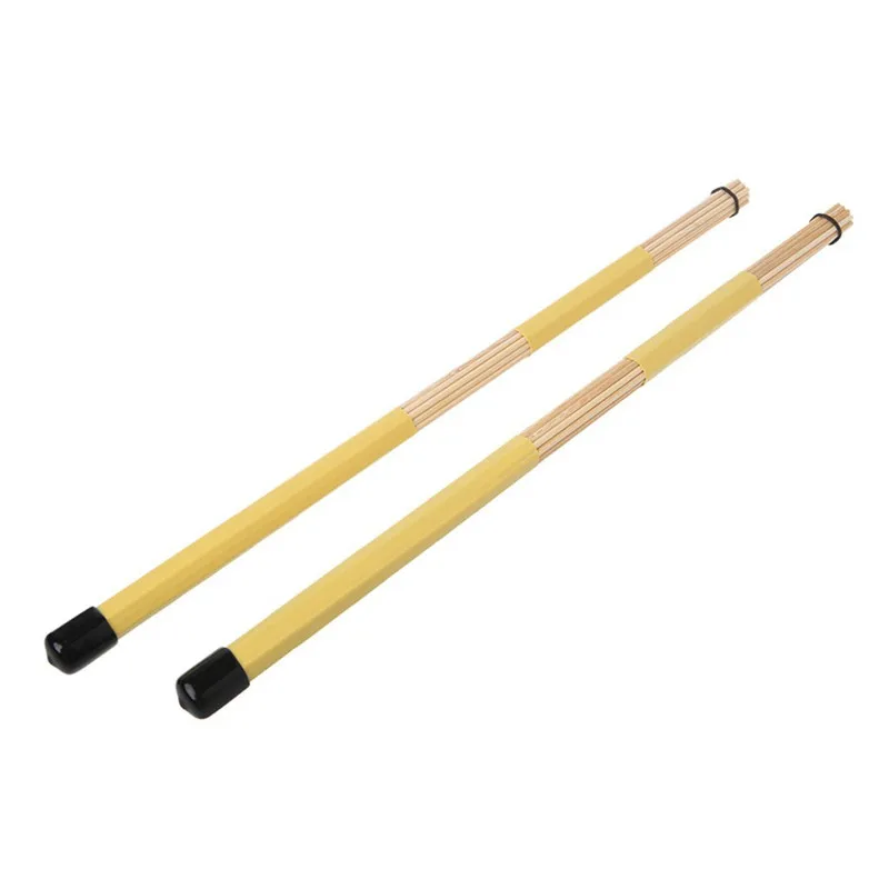 

1Pair Rubber Drum Brushes Sticks High Quality Bamboo Black Drum Accessories Parts Jazz Drum Brushes Drums Sticks