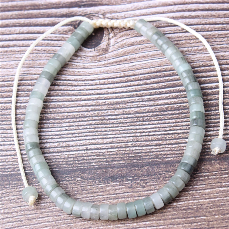 

Lanli 2x4mm Fashion Jade Natural Stone Loose Beads Spacer Round Beads Diy Bracelet Necklace Earrings Accessories