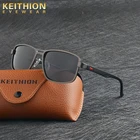 Солнцезащитные очки KEITHION мужские с квадратной оправой, поляризационные темные очки с защитой UV400, классические модные синие солнечные очки для вождения и активного отдыха