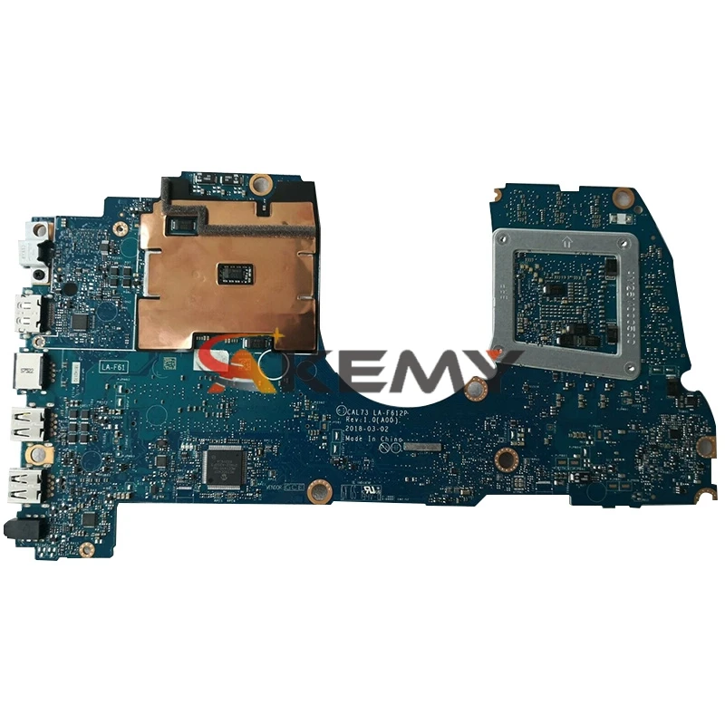 Verkauf LA-F612P Laptop Motherboard For DELL G3 17-3779 Original Mainboard I5-8300H GTX1060-6GB