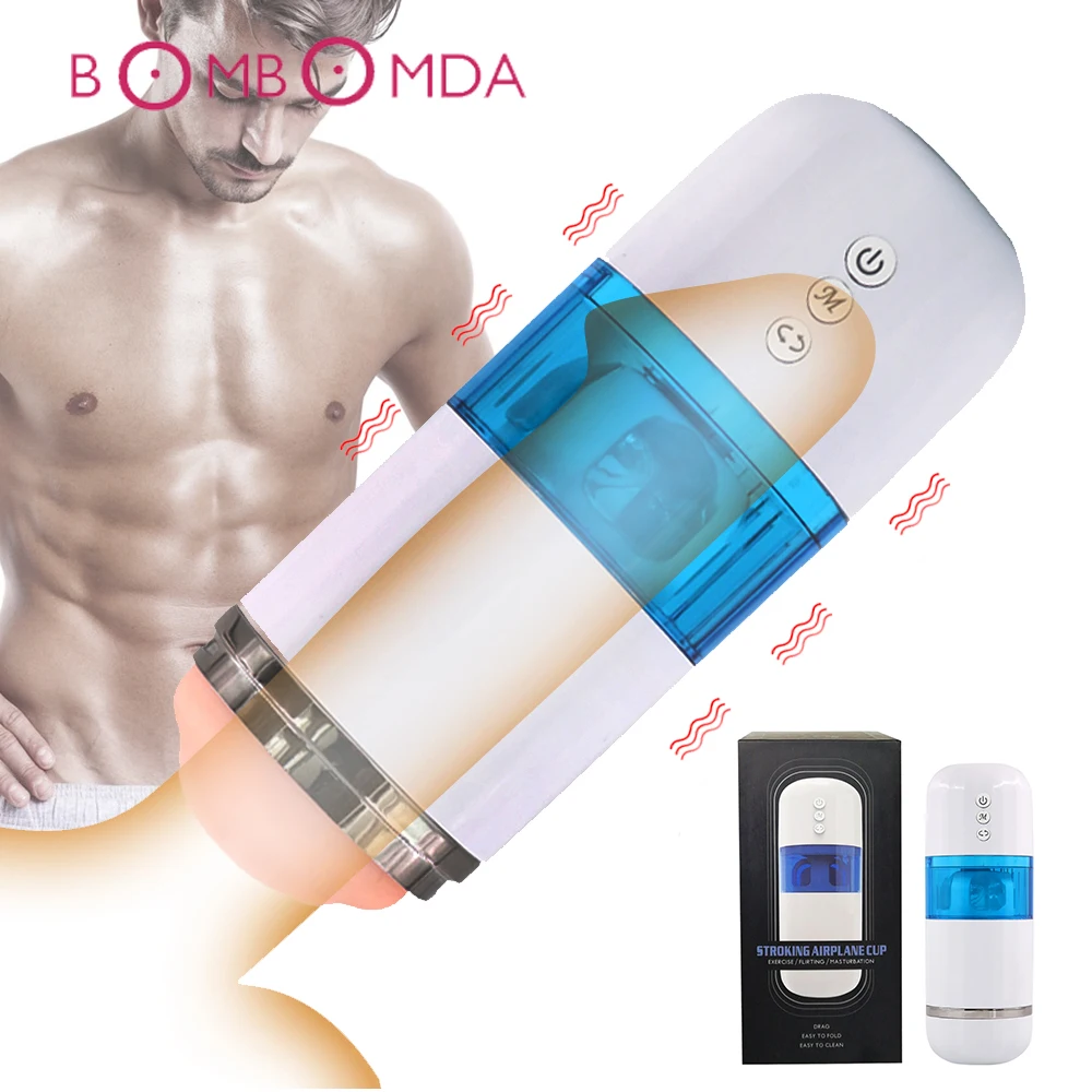 Секс Вибраторы автоматический телескопический пенис Мужской мастурбатор