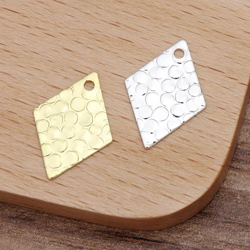 Плоские заготовки в форме алмаза 13 х18 мм 200 шт. дисковые подвески сделай сам