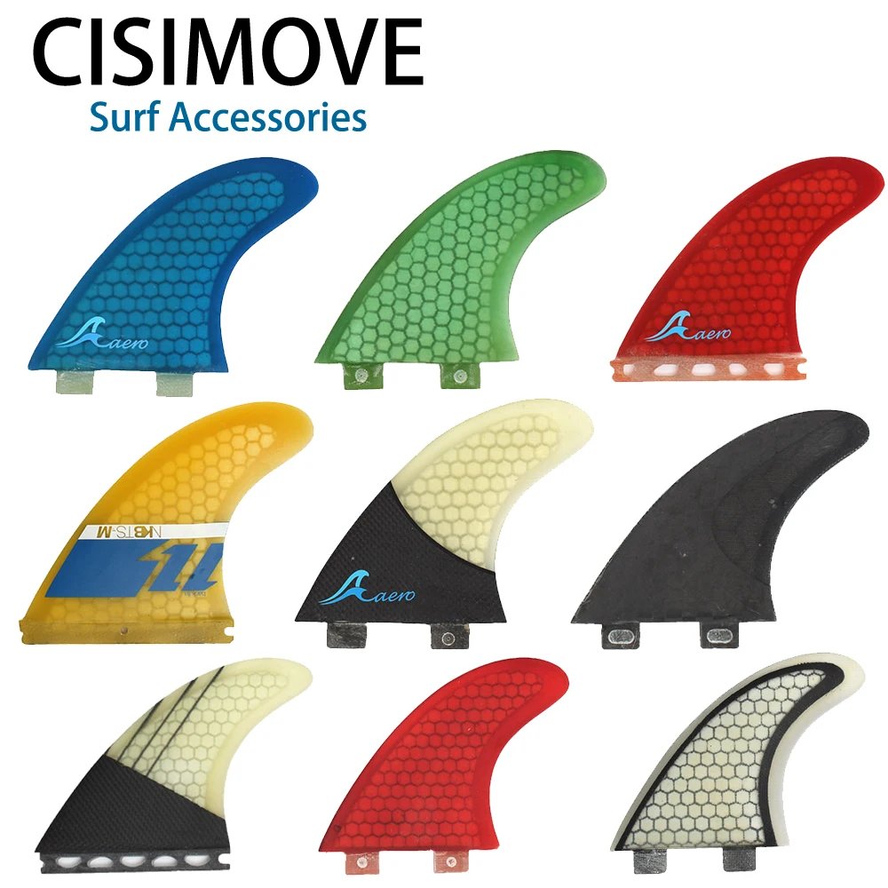 CISIMOVE Стекловолоконный FCS будущий Килевой плавник 3 ПК ребристый для доски