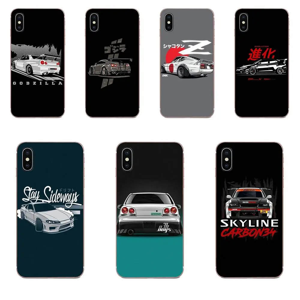 Спортивный автомобиль дрейф JDM для Apple iPhone 4 4S 5 5C 5S SE 6 6S 7 8 11 Plus Pro X XS Max XR TPU