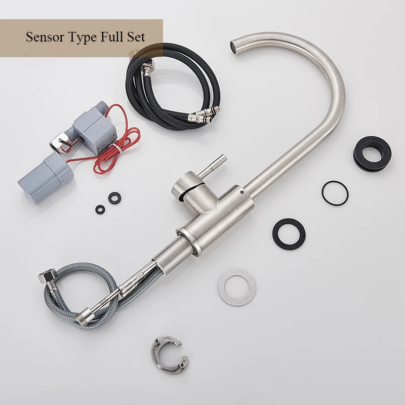 

Matte Black Touch Sensor Kitchen Faucets Sensitive Touch Control Mixer Tap High Arch Kitchen Faucet 360 Rotation Hot/Cold Tap